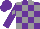 Silk - Purple, grey blocks, grey diamond on sleeves
