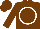 Silk - Chocolate brown, white circle 'h' on back, white trim