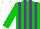 Silk - Green body, purple striped, green arms, white cap