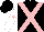 Silk - Black, pink cross sashes, white sleeves, pink star on black cap