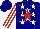 Silk - Navy, red star, white stars, red stripes on white sleeves, navy cap
