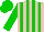 Silk - Pink and green stripes, green sleeves, green cap