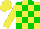 Silk - Yellow, green blocks, yellow sleeves & cap