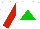 Silk - White, green triangle, red sleeves