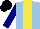 Silk - Light blue, yellow panel, navy sleeves, black cap