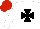 Silk - White, black maltese cross, white sleeves, red cap