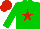 Silk - Green, red star, green sleeves and red cap