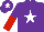 Silk - Purple, white star, purple and red halved sleeves, purple cap, white star
