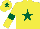 Silk - Yellow, dark green star, armlets and star on cap
