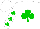 Silk - White, green shamrock and 'tijuana', green shamrocks on sleeves, white cap