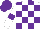 Silk - White & purple check, purple armlet, purple cap