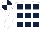 Silk - White, dark blue squares, quartered cap