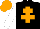Silk - Black, orange cross of lorraine, white sleeves, orange cap