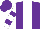 Silk - Purple and white stripe, purple hoops on white sleeves