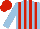 Silk - light blue, red stripes, red cap