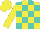 Silk - Yellow and turquoise blocks