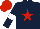 Silk - Dark blue, red star, dark blue sleeves, white armlets, red cap