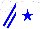 Silk - White, blue star, white stripe on blue sleeves