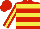 Silk - Red, yellow hoops, yellow stripe on sleeves