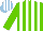 Silk - light green, white stripes, light blue and white striped cap