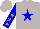 Silk - Light grey, blue star, grey stars on blue sleeves