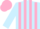Silk - Light Blue and Pink stripes, Dark Blue 'rw', Light Blue sleeves, Pink cap