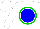Silk - White, green circle on blue ball
