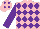 Silk - Pink and purple diamonds, purple sleeves, pink and purple diamonds on cap