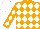 Silk - Orange, white diamonds, white diamonds on sleeves, white cap