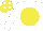 Silk - White, yellow disc, yellow cap, white spots
