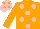 Silk - Orange, pink spots, pink cap, orange spots