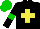 Silk - Black, yellow cross, black arms, green armlets, green cap