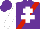 Silk - Purple, White cross of Lorraine, red sash, white sleeves