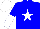 Silk - Blue, white star, blue and white halved sleeves, white cap