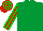 Silk - Emerald green body, red arms, green striped, red cap, green hooped