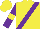 Silk - Yellow, purple sash, yellow hoop on purple sleeves