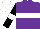 Silk - Purple, white hoop, black sleeves, white armlets, white cap