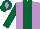 Silk - Mauve, dark green stripe & sleeves, dark green cap, mauve diamond