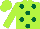 Silk - Lime green, dark green spots