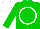 Silk - Green, white circle,' green sleeves, white circle, green cap