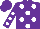 Silk - Purple, white dots, white dots on purple sleeves, purple cap