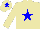 Silk - Beige body, blue-light star, blue-light arms, beige cap, blue-light star