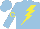 Silk - Light blue, yellow lightning bolt, yellow circle on sleeves