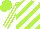 Silk - White, lime green diagonal stripes, striped sleeves, lime green cap