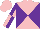 Silk - Pink, Purple Diagonal Quarters, Pink And Purple Quartered Sleeves, Pink Cap