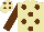 Silk - Beige, brown spots, brown sleeves, brown spots on cap