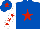 Silk - Royal blue, red star, white sleeves with red stars, red star on cap