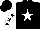 Silk - Black, white star, white sleeves, black stars, black cap