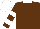 Silk - Brown, white collar, white bars on brown sleeves, white cap