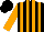 Silk - Black, orange stripes and sleeves